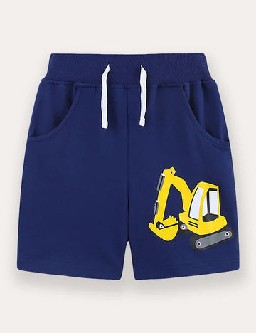 Excavator Printed Shorts